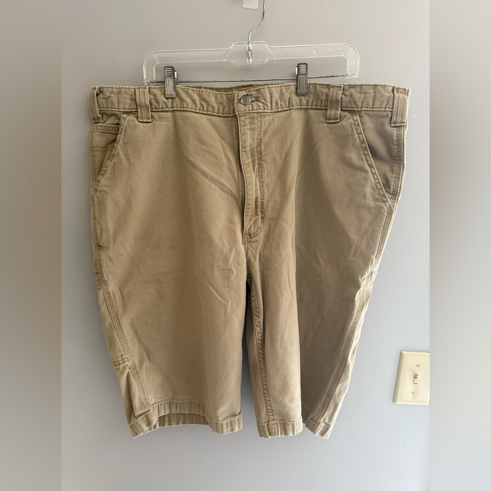 Carhartt Men’s Cargo Shorts SZ 42 Relaxed Fit Khaki Utility Work Pockets Summer